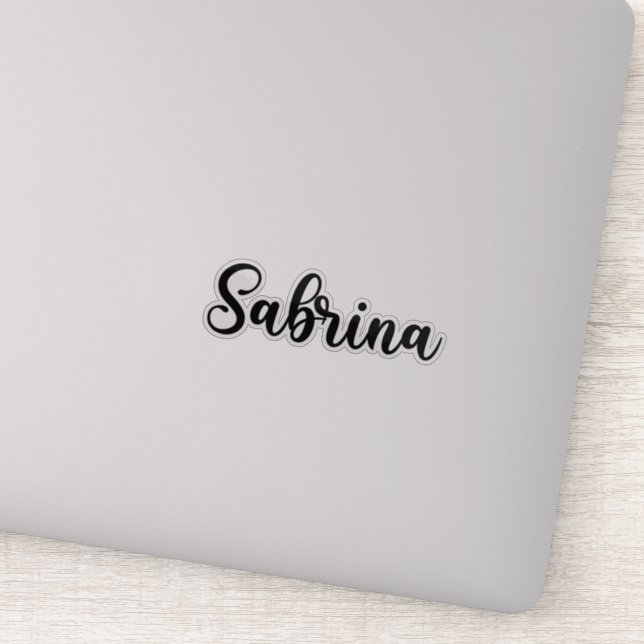 Sticker Nom de Sabrina - Calligraphie manuscrite (Détail)