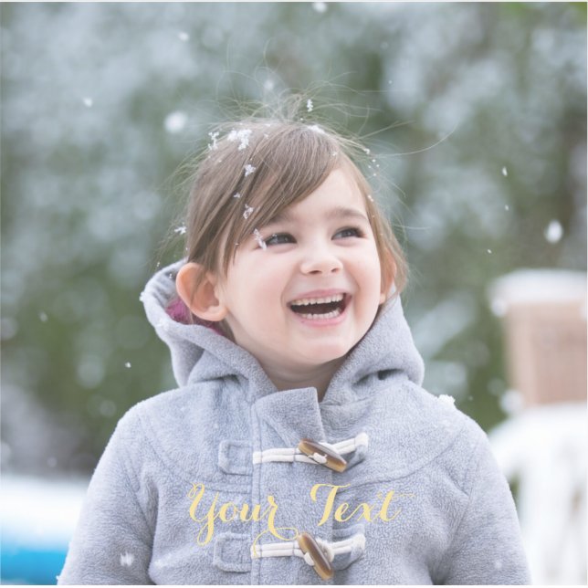 Sticker Nom de script élégant Photo do-it-yourself Coupe p (Devant)