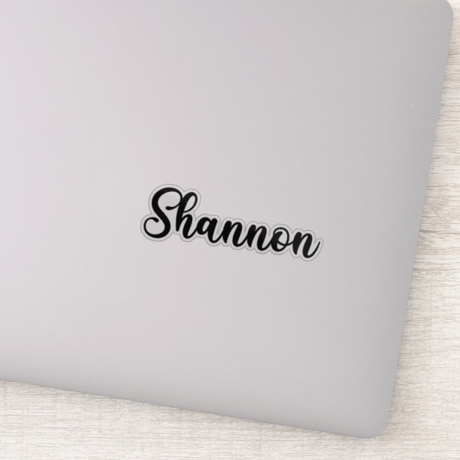 Sticker Nom de Shannon - Calligraphie manuscrite (Détail)