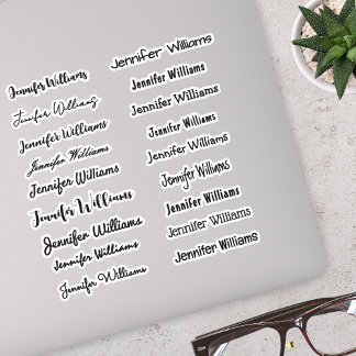 Sticker Nom d'écriture moderne (18 styles) - Noir