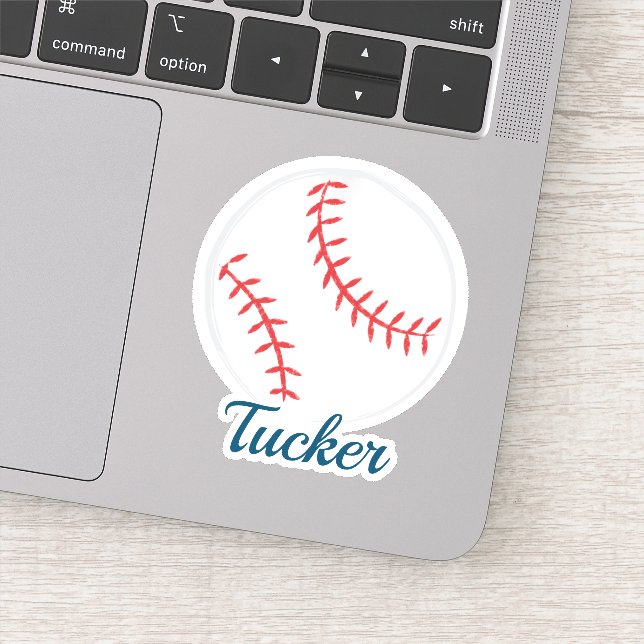 Sticker Nom du baseball Aquarelle (Détail)