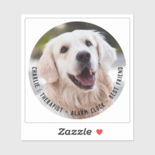 Sticker Nom du chien sentimental mignon Cheeky Photo Citat
