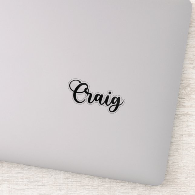 Sticker Nom du craig - Calligraphie manuscrite (Détail)