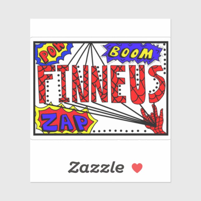 Sticker Nom du garçon Finneus (Feuille)