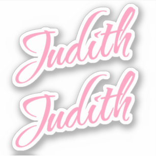 Sticker Nom du judith en rose x2