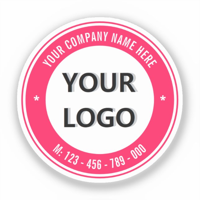 Sticker Nom du logo de l'entreprise personnalisée Modèle d (Recto)