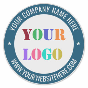 Sticker Nom du logo de votre entreprise Info Couleurs Timb