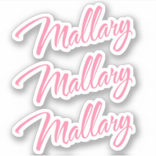 Sticker Nom du maillot rose cursive x3