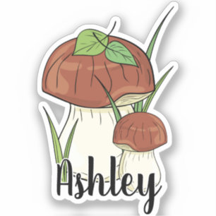 Sticker Nom du monogramme du champignon mou