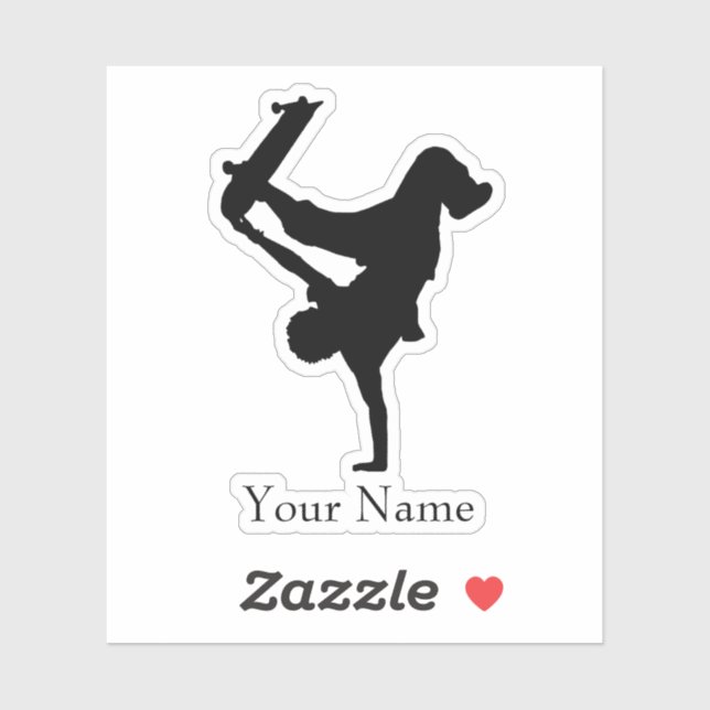 Sticker Nom du skateboarder (Feuille)