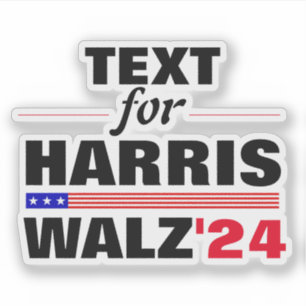 Sticker Nom du texte personnalisé pour Harris Walz 2024 El