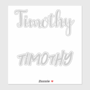 Sticker Nom du timothy gris,