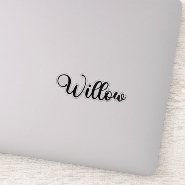 Sticker Nom du Willow - Calligraphie manuscrite (Détail)
