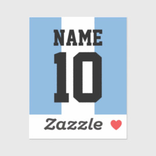 Sticker Nom et numéro personnalisés Argentine Indicateur