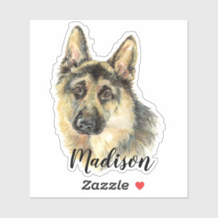 Sticker Nom fait sur commande animal de chien de berger