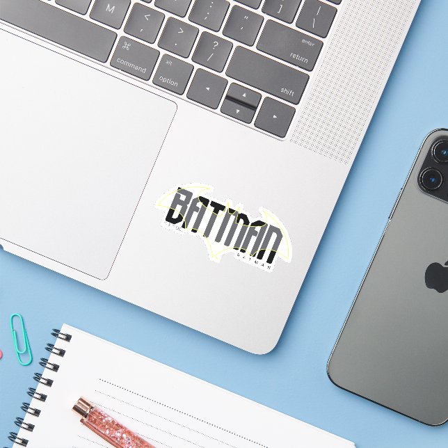 Sticker Nom Hi-Tech Graphique de Batman (Ordinateur portable avec iPhone)