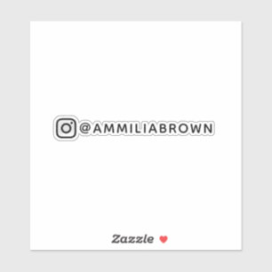 Sticker Nom Instagram personnalisé   Conception vinyle per