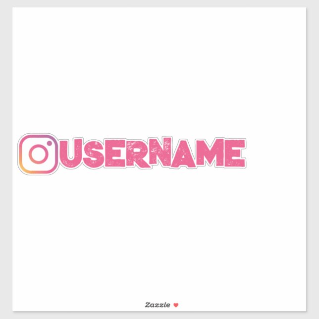 Sticker Nom Instagram personnalisé Vinyl Decal (Feuille)
