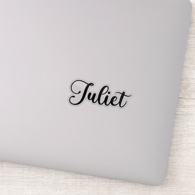 Sticker Nom Juliet - Calligraphie manuscrite (Détail)
