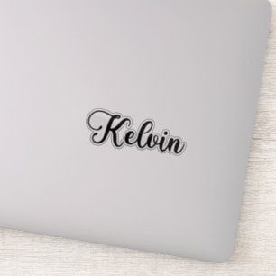Sticker Nom Kelvin - Calligraphie manuscrite