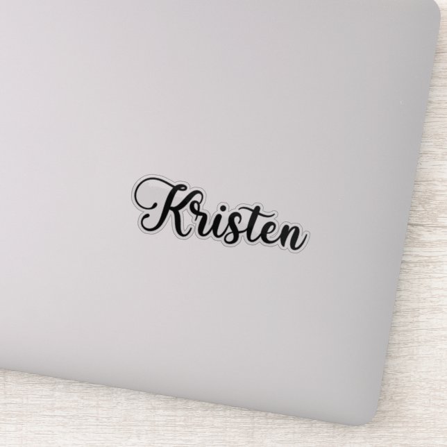 Sticker Nom Kristen - Calligraphie manuscrite (Détail)