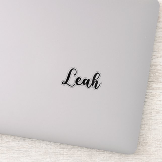 Sticker Nom Leah - Calligraphie manuscrite (Détail)