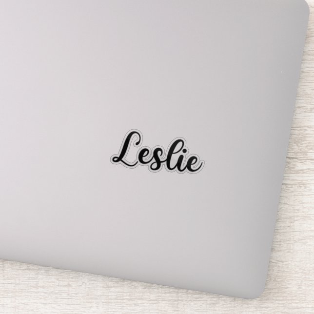 Sticker Nom Leslie - Calligraphie manuscrite (Détail)
