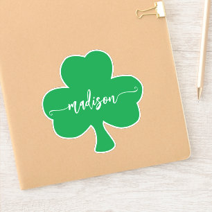 Sticker Nom manuscrit Shamrock vert