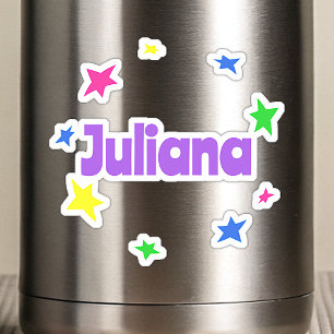 Sticker Nom personnalisé Cool Drôle Coloré Galaxie Étoiles