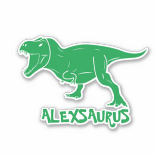 Sticker Nom personnalisé Dinosaur