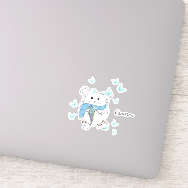 Sticker Nom personnalisé du petit hamster (Détail)