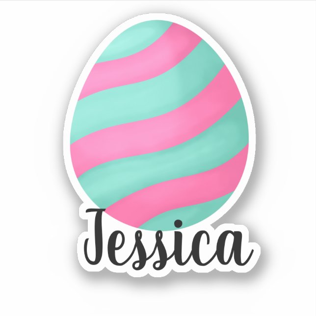 STICKER NOM PERSONNALISÉ EASTER EGG (Devant)