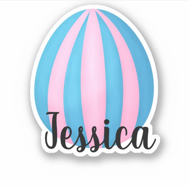 STICKER NOM PERSONNALISÉ EASTER EGG (Devant)