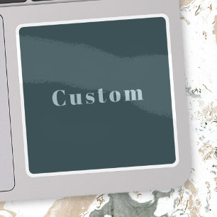 Sticker Nom personnalisé élégant ou autre texte   gris ble