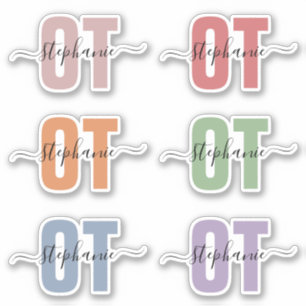 Sticker Nom personnalisé OT ergothérapeute