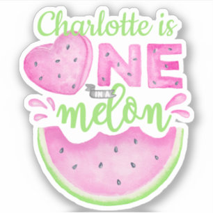 Sticker Nom Personnalisé Un Dans Un Melon Watermelon