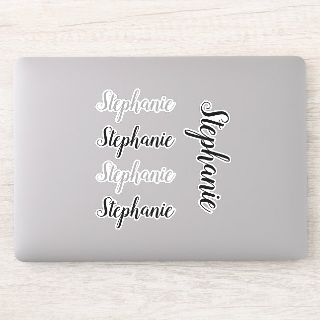 Sticker Nom Personnalisé Vinyl Décalage Femme Personnalisé (Ordinateur)