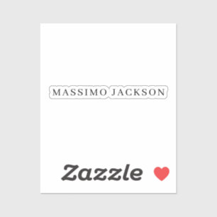 Sticker Nom propre décoration chic simple uni noir blanc
