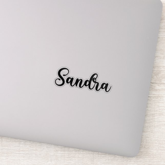 Sticker Nom Sandra - Calligraphie manuscrite (Détail)