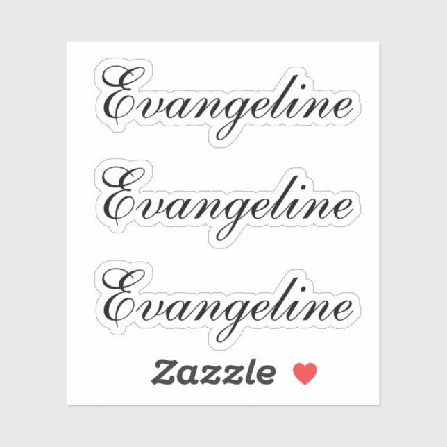 Sticker Nom Script (Feuille)