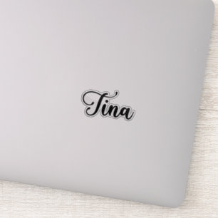 Sticker Nom Tina - Calligraphie manuscrite