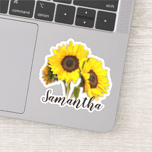 Sticker Nom Tournesol Heureux
