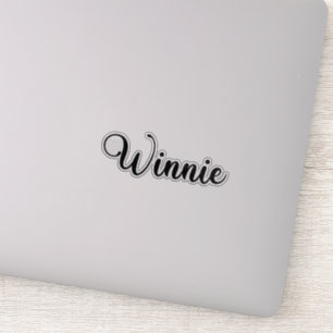Sticker Nom Winnie - Calligraphie manuscrite