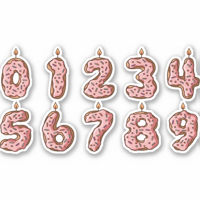 STICKER NOMBRE DÉFINITION DES BOUGIES D'ANNIVERSAIRE (Devant)