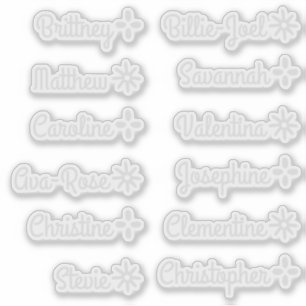 Sticker Noms de liste d'invités personnalisés Étoiles mign