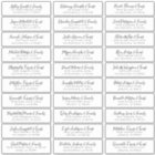 Noms d'invités Mariages simples en noir et blanc A