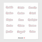 Noms individuels Élégante calligraphie or Rose