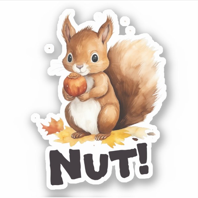 Sticker Non ! Stick de la saison d'automne de l'écureuil m (Devant)