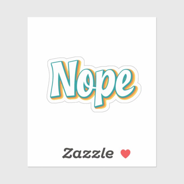 Sticker Nope Retro (Feuille)