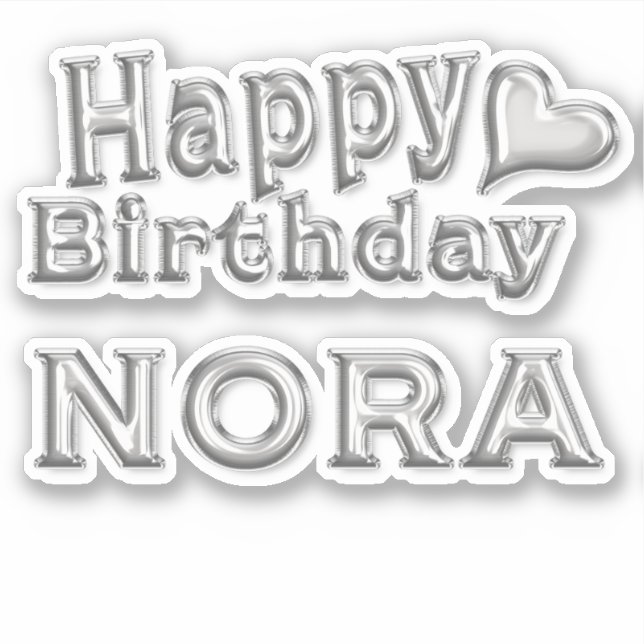 Sticker Nora Happy Birthday (Devant)
